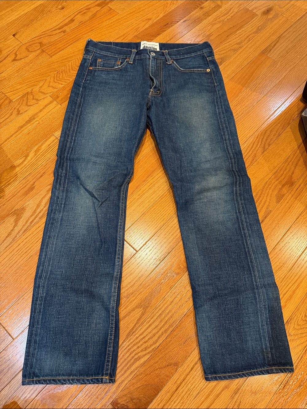 Junya Watanabe Comme des Garçons Dark Denim Straight Leg Jeans, Size S US 26 27